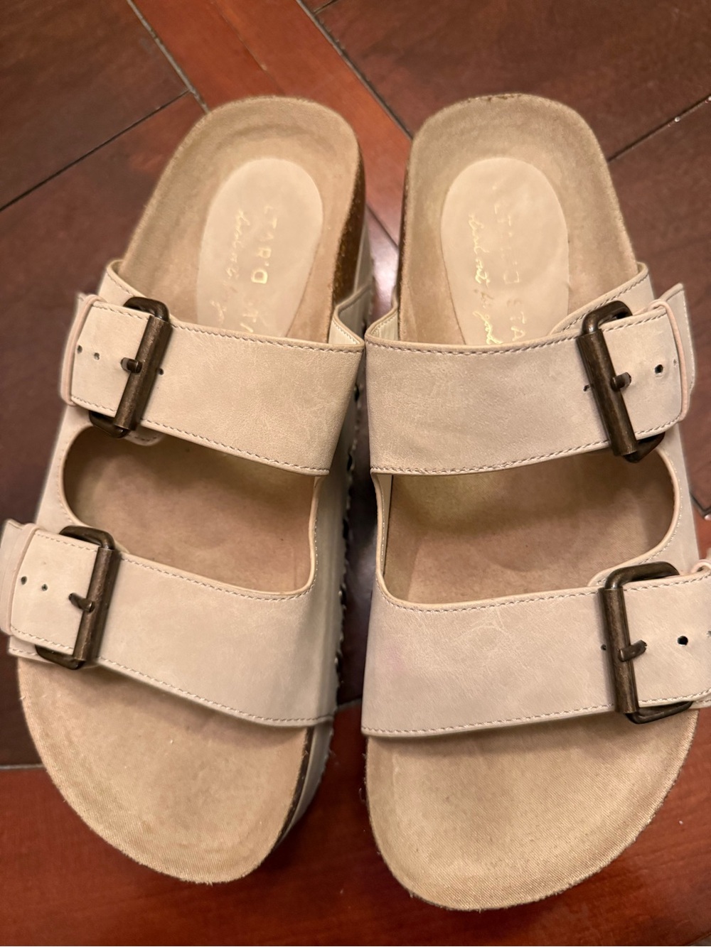 Altar'd State Serenna Platform Sandals in Sand - Size [7]